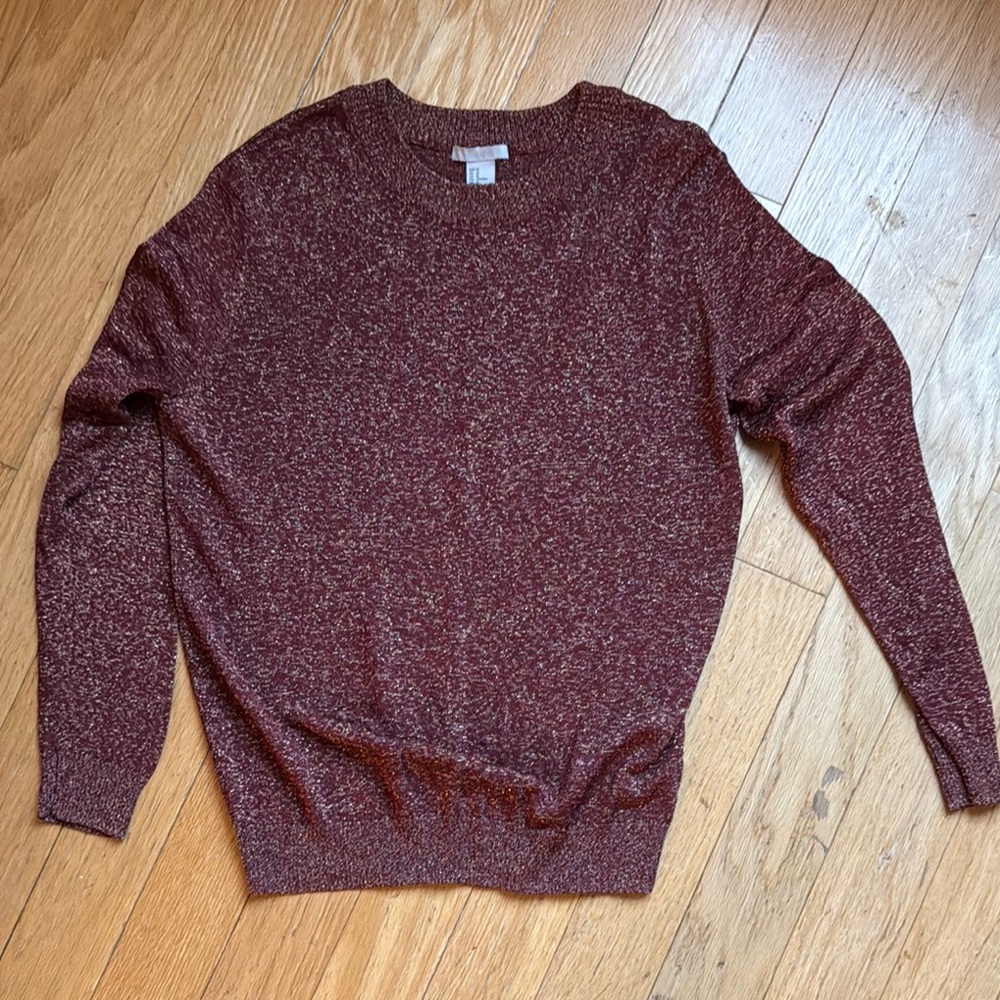 Women’s metallic rust Sweater